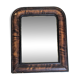19th century Louis-Philippe mirror – original glass & marbled frame – 37x31 cm