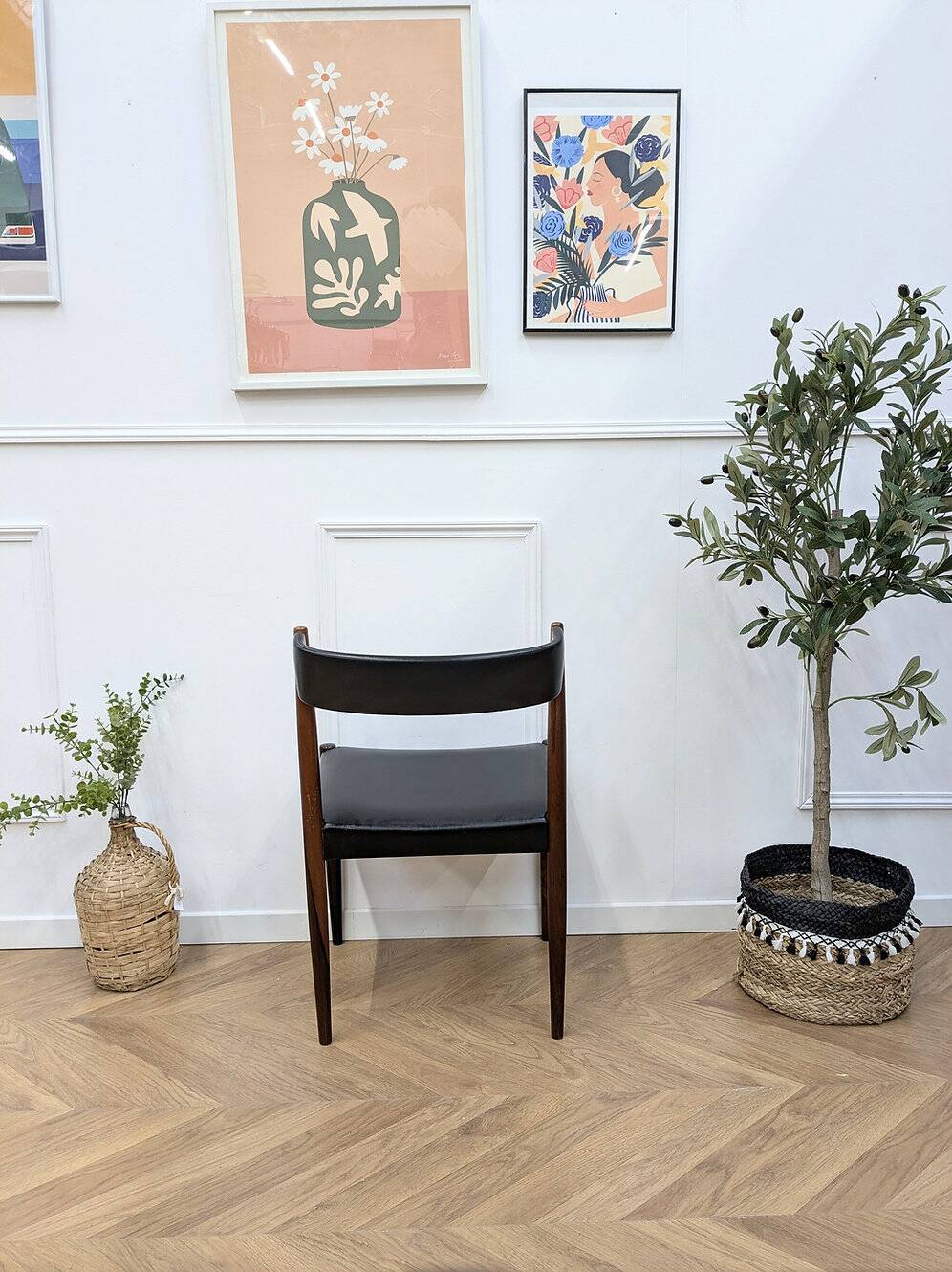 Chaise vintage en palissandre de Rio
