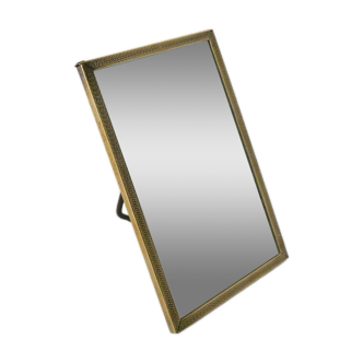 brass mirror to stand 11.5 x 17.5 cm