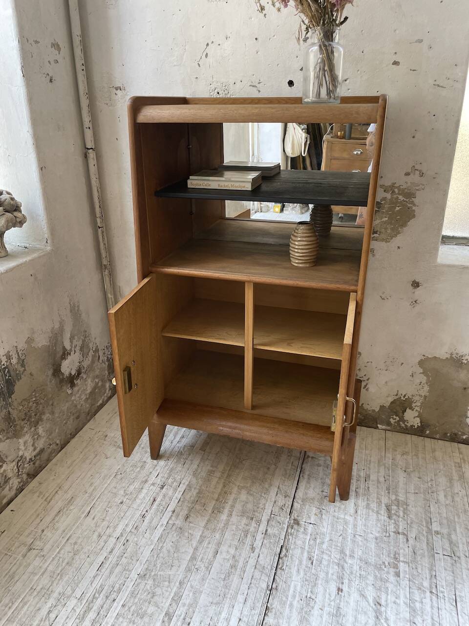 1960s oak storage unit