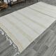 Off-White Oversize Oushak Vintage Rug For Living Room, 181x335 Cm