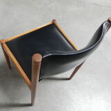 4 vintage chairs upholstered with skai