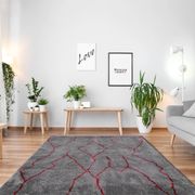 Tapis marocain moderne gris art contemporain 150x240cm