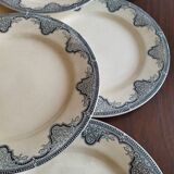 8 flat plates iron earth Salins, model Céline