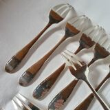 12 Silver Metal Fish Forks Argental