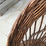Wicker basket armchairs