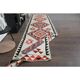 1970s Turkish Oushak Handmade Wool Cotton Beige Runner Rug 89x344