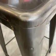 Tolix h75 industrial high bar stool, stackable, varnished metal.