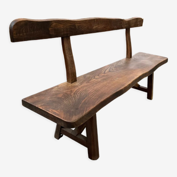 Solid elm bench 60s