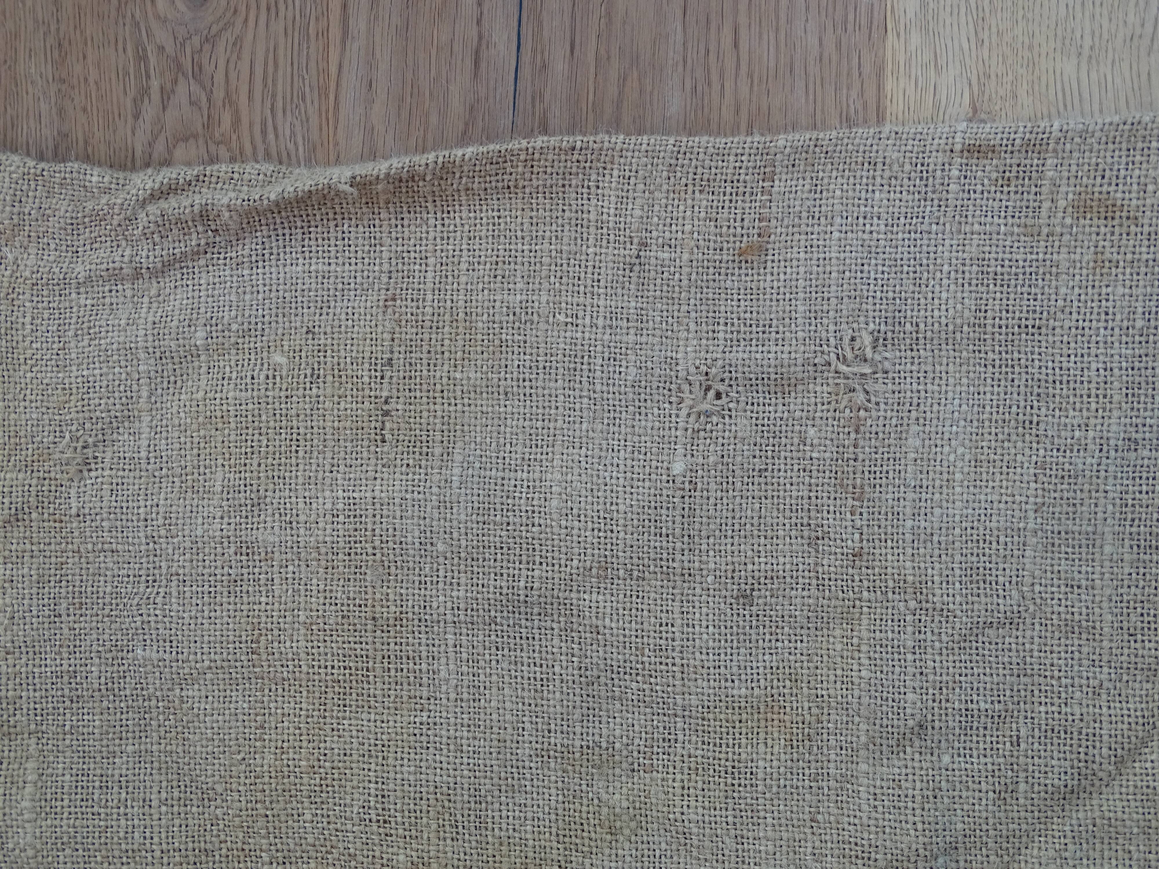 Burlap bag, train décor for the company ZPC