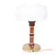 Mid-Century Table Lamp in Walnut, Brass and Glass, Czech, 1960s