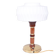 Mid-Century Table Lamp in Walnut, Brass and Glass, Czech, 1960s
