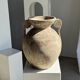 Large cream vase with double spiral handles in antique style, made of terracotta, H42 D3.