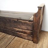 Church bench wooden chest 18th
