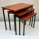 Nest Tables in Teak and Black Iron by Cees Braakman for Pastoe, year