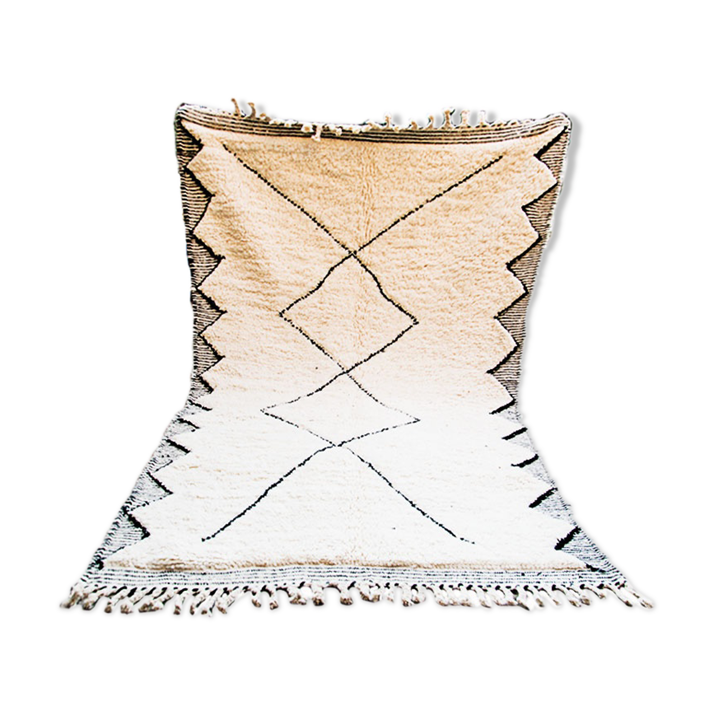 Carpet beni ouarain 100% virgin wool makes a new hand 140x220cm