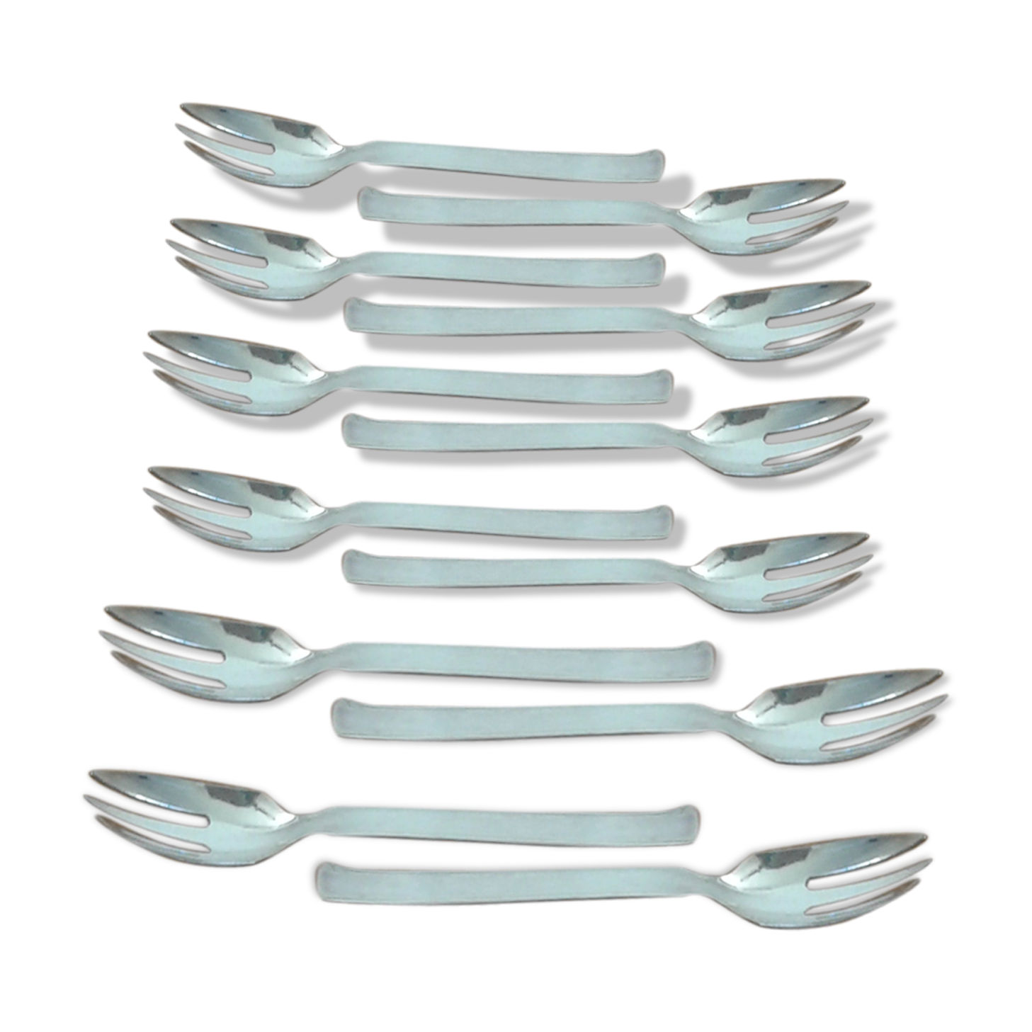 12 small forks. Boulenger goldsmithing.