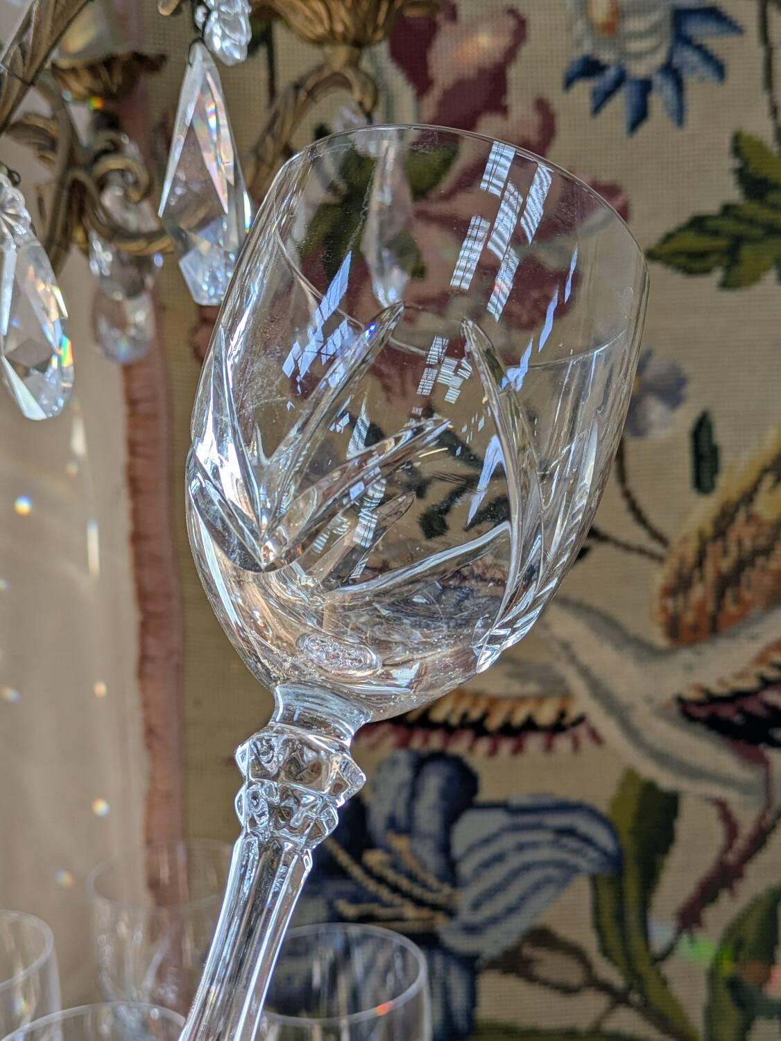 Crystal footed glasses
