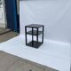 1970s Pierre Vandel Two Tiered Black Glass Side Lamp Table Hollywood Regenc