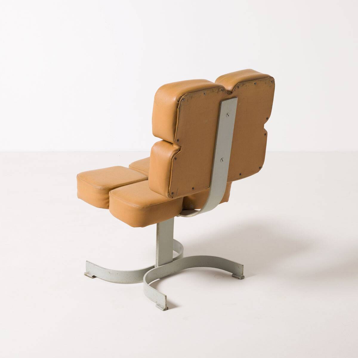 Unique brutalist chair, former Czechoslovakia, 1970s Large set available