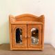 Small vintage rattan wall cabinet