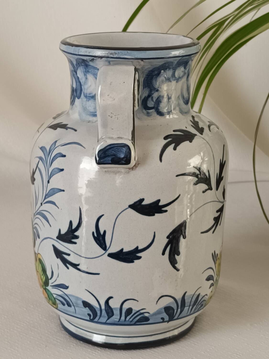 Vintage hand-painted ceramic vase Italy