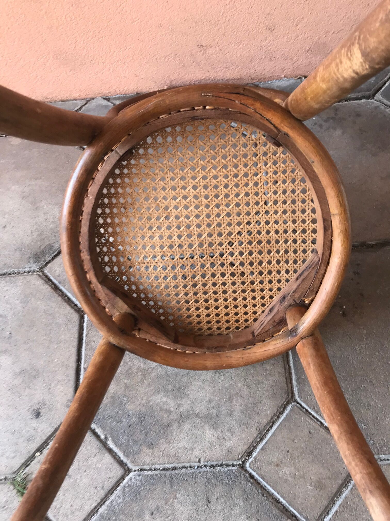 Chaise Thonet XIXeme en hêtre bois courbé modele n°14 - assise cannée