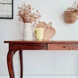 Old table - wooden desk with curved legs