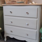 Wood and clay chest of drawers