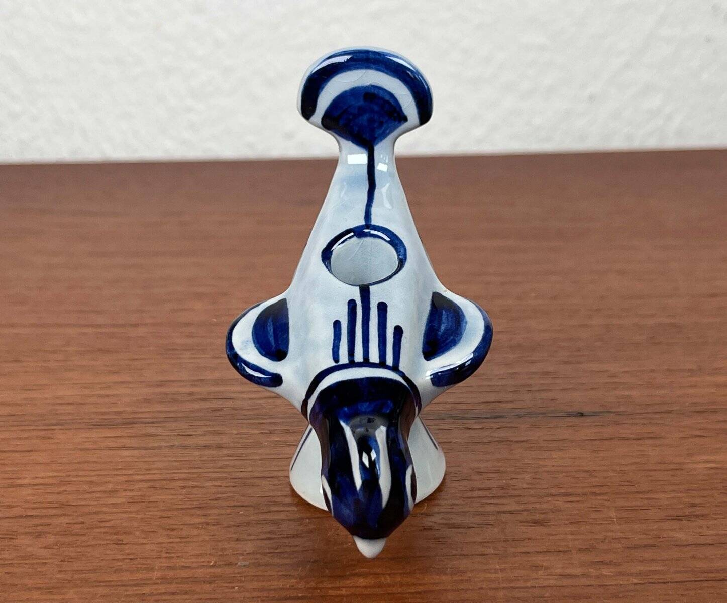 Ceramic bird candlestick from the Danish mid-century studio of Søholm, 1960s.