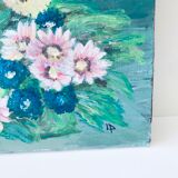 Oil on canvas small flowers