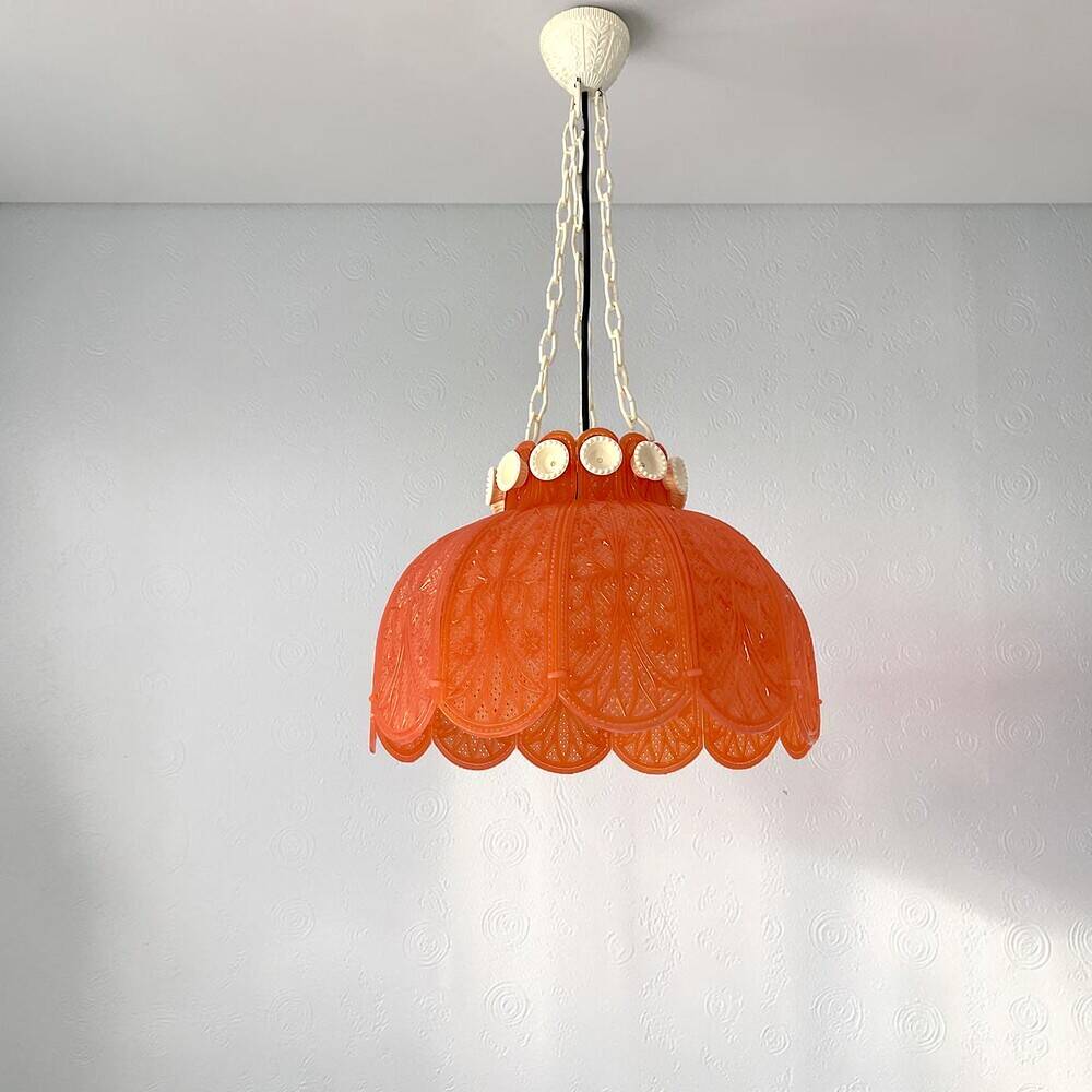 Red acrylic lace hanging light chandelier