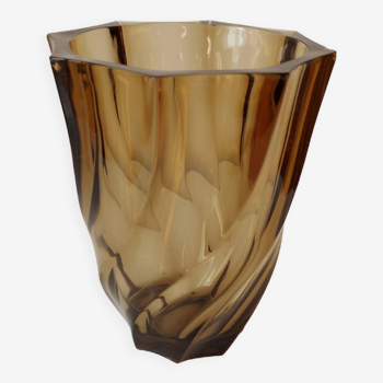 Smoked twisted vase