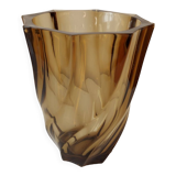 Smoked twisted vase