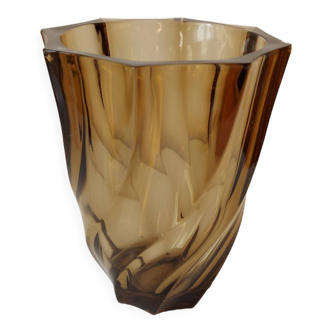 Smoked twisted vase