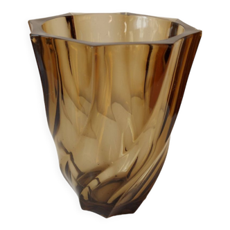 Vase torsadé fumé