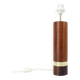 Scandinavian lamp base in exotic wood and brass, circa 1970