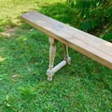 Solid wood bench