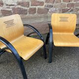 Pair of vintage Design Lounge armchairs