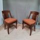 Pair of mahogany gondola chairs