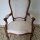 Louis-Philippe Cabriolet Armchair in Mahogany – 19th Century