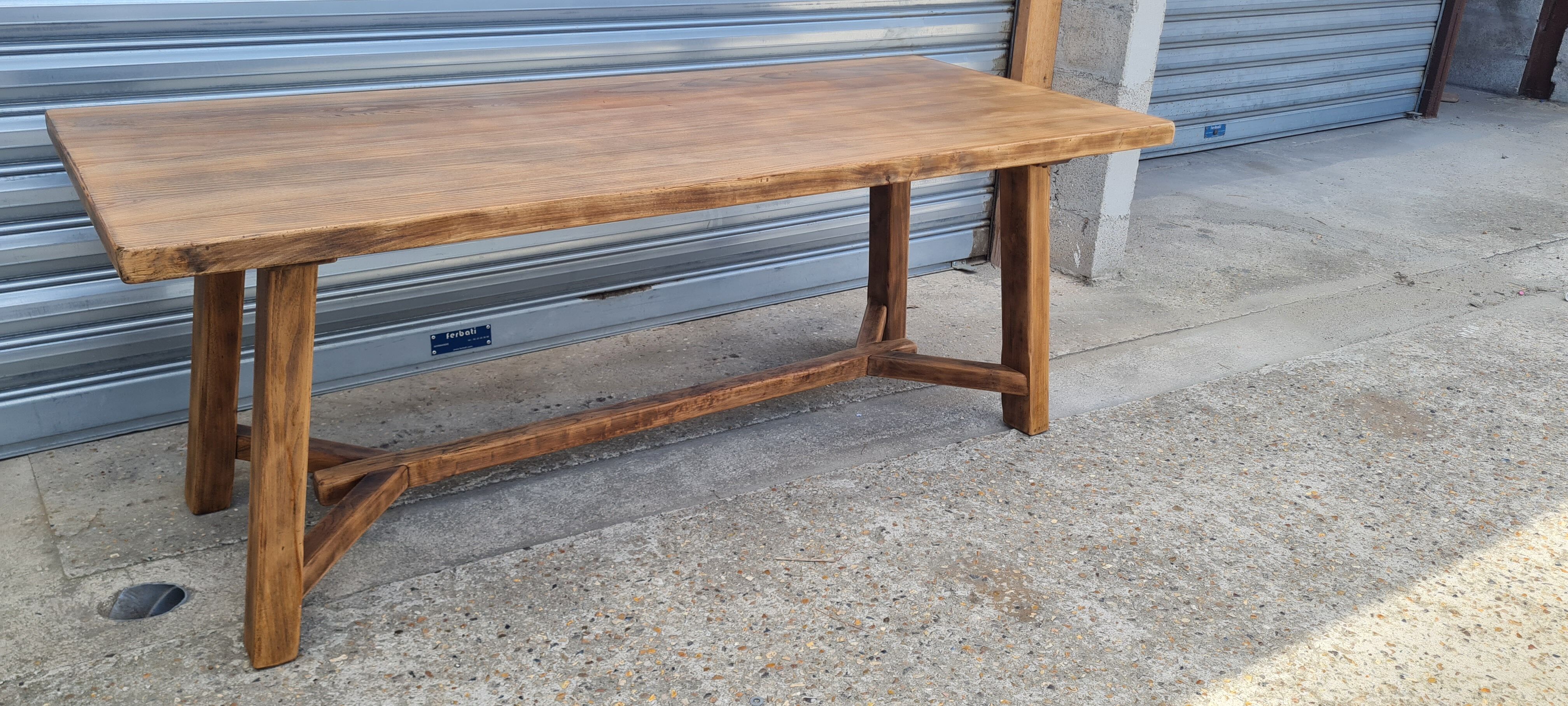 Elm farmhouse table