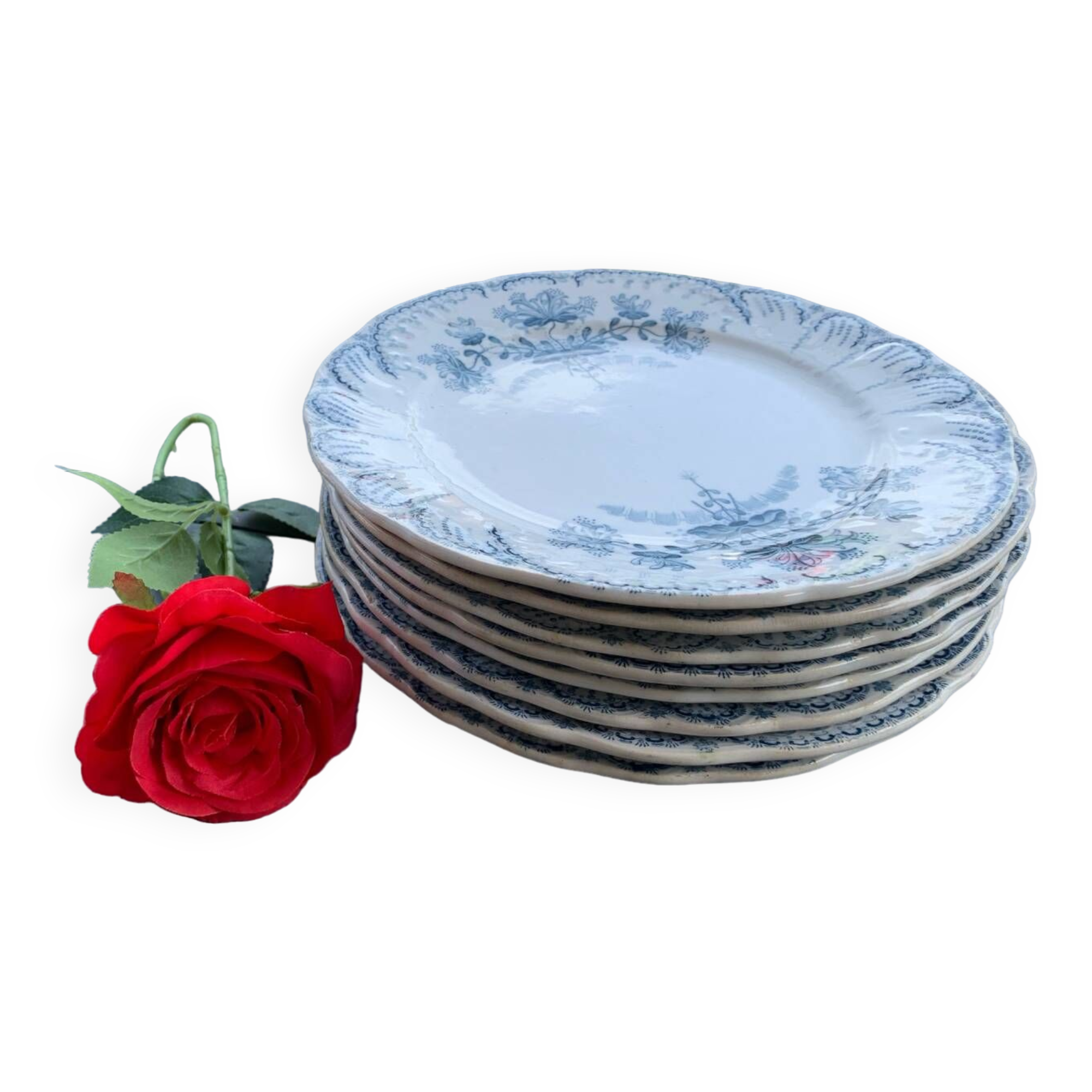 Set of 8 ironstone plates