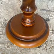 Sellette Guéridon Ancien Bois Tourné + Piétement Pierre Porte Pot Vint