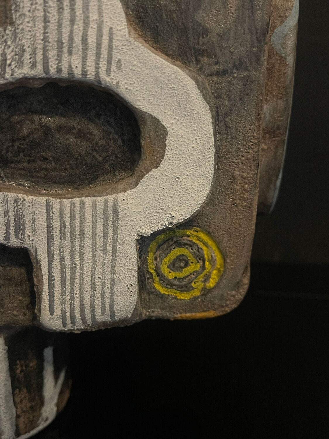 Brutalist ceramic sculpture by the artist Olisch.