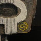 Brutalist ceramic sculpture by the artist Olisch.