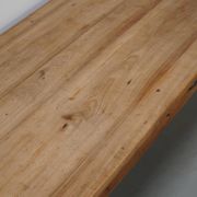 Table à manger de ferme française en cerisier antique, 19e siècle