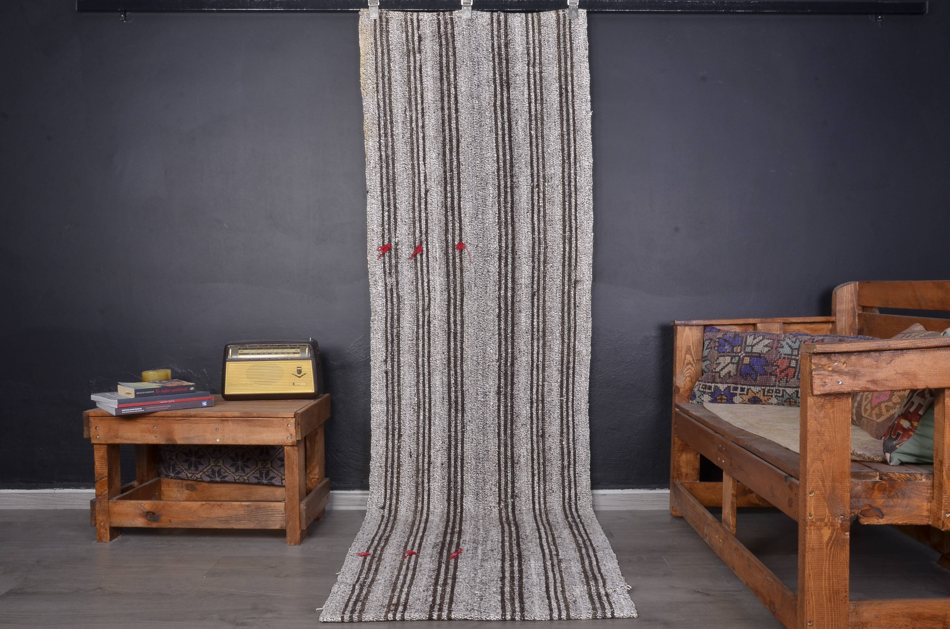 Oushak Vintage Stripe Kilim Runner skuc320