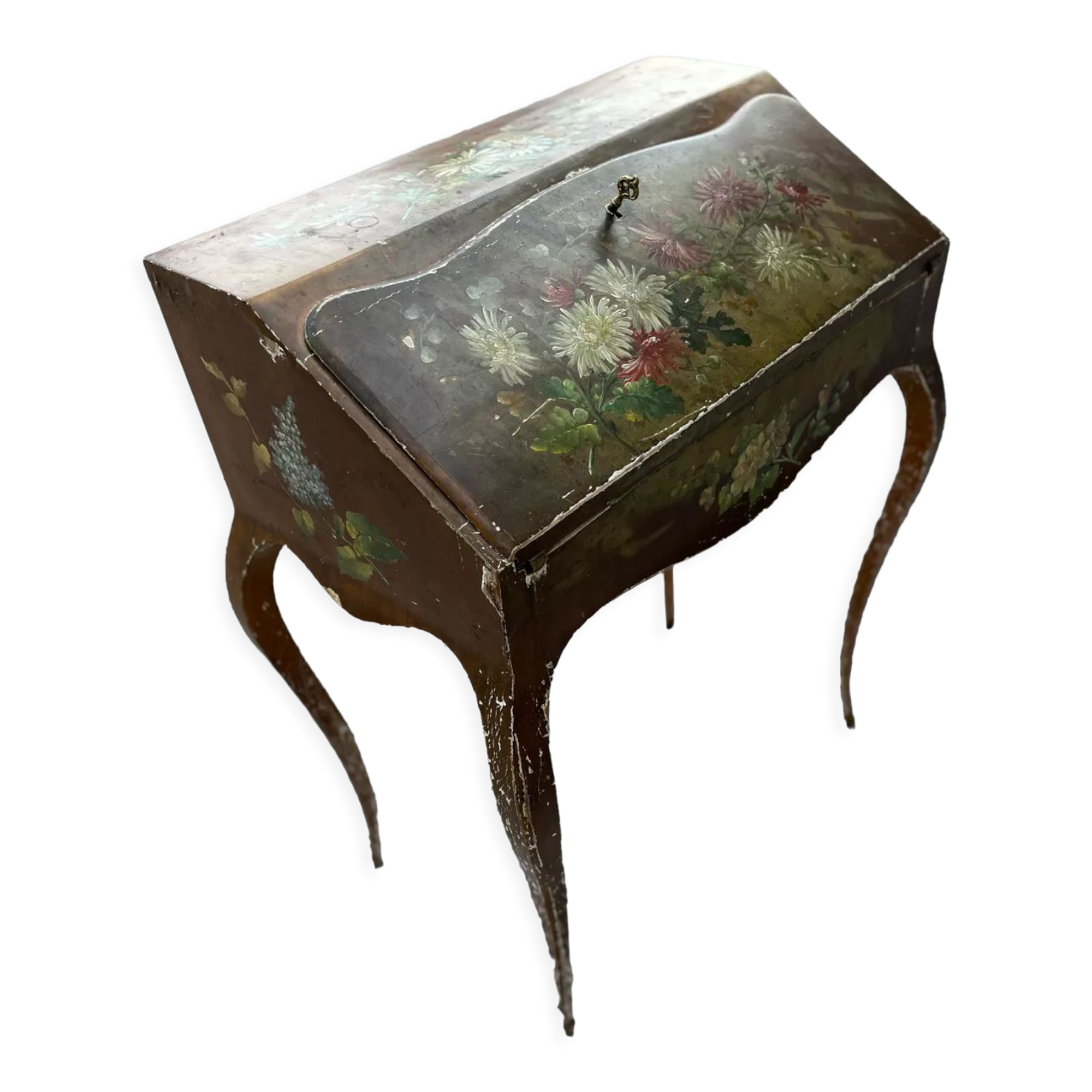 Curved painted wooden secretary 1950/60