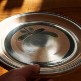 Set of 4 flat plates in Gien earthenware Angona model